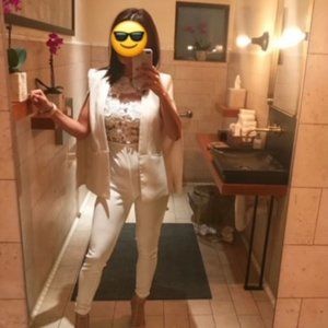 Floral Lace Mesh Sexy White Jumpsuit Romper Size S